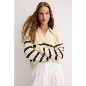 Marine Layer Claire Relaxed Polo Sweater
